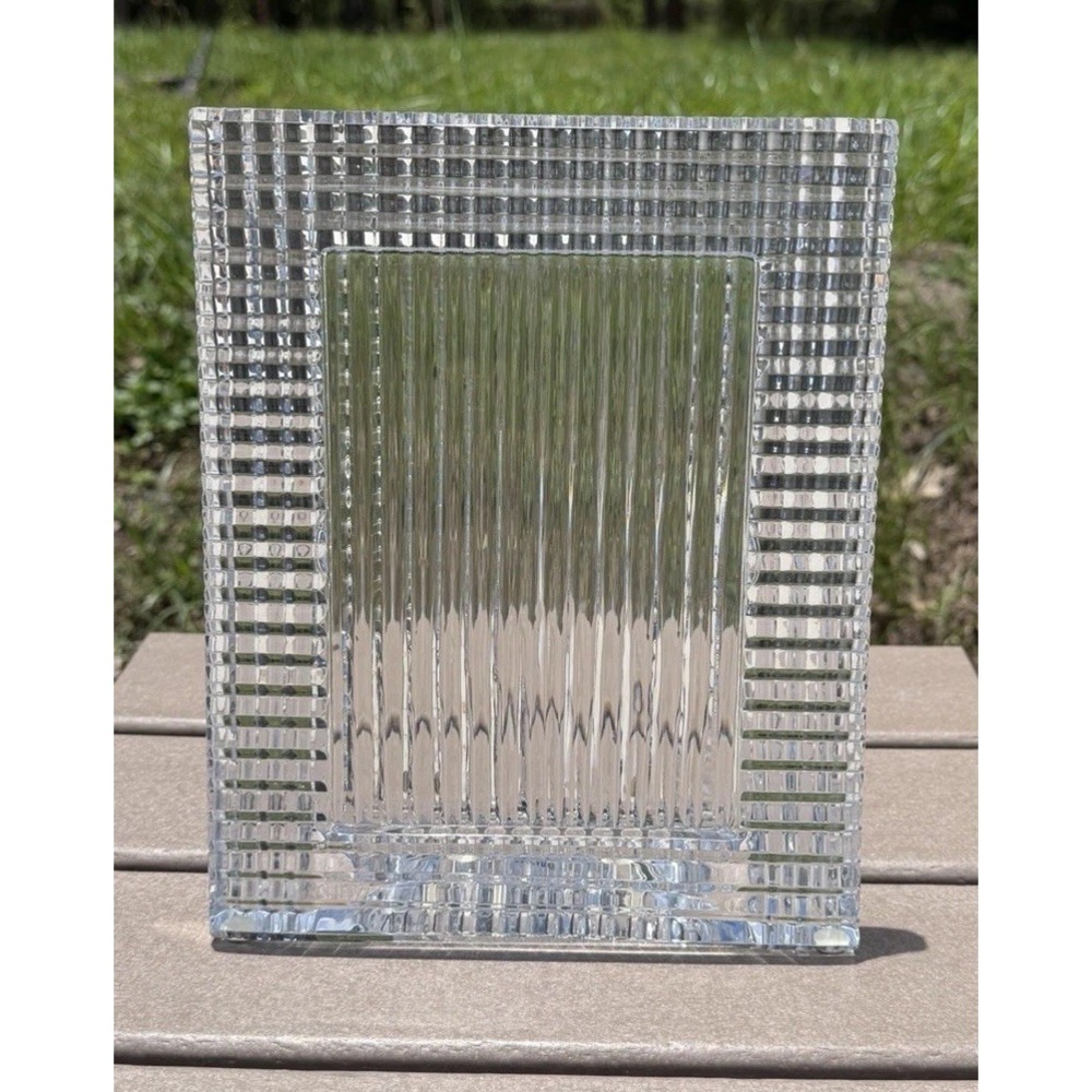 Authentic Baccarat Crystal Eye Collection 4x6 Picture Frame Etched Signed